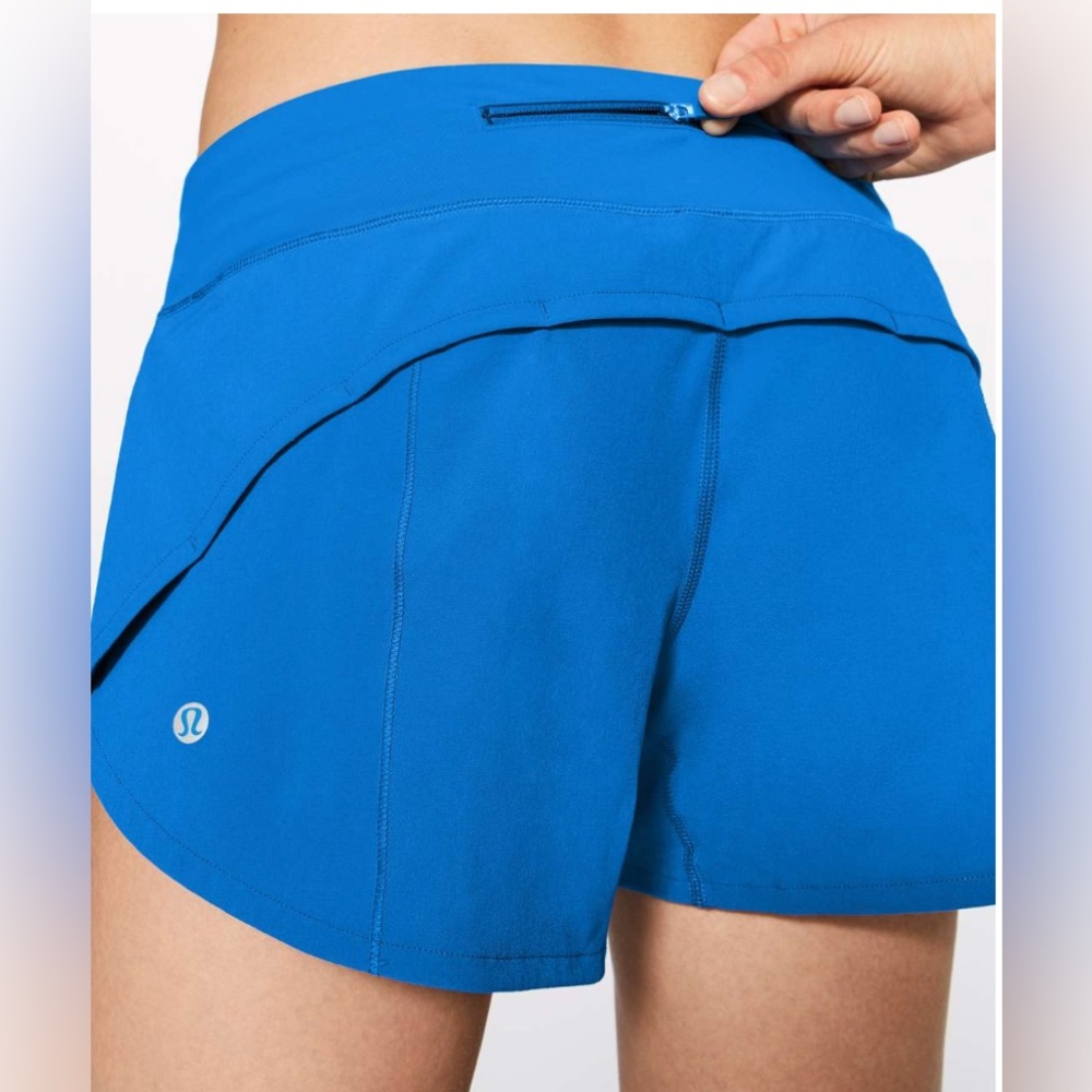 Lululemon Speed Up Short (Long 4") in Amalfi Blue Size 6